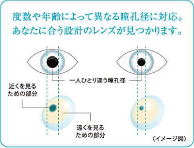 瞳孔の大きさ