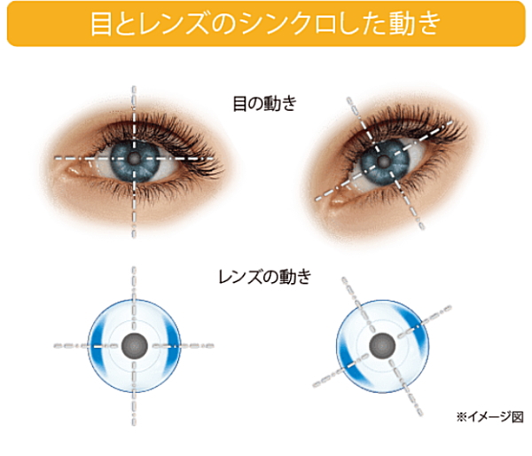 目とレンズの動き