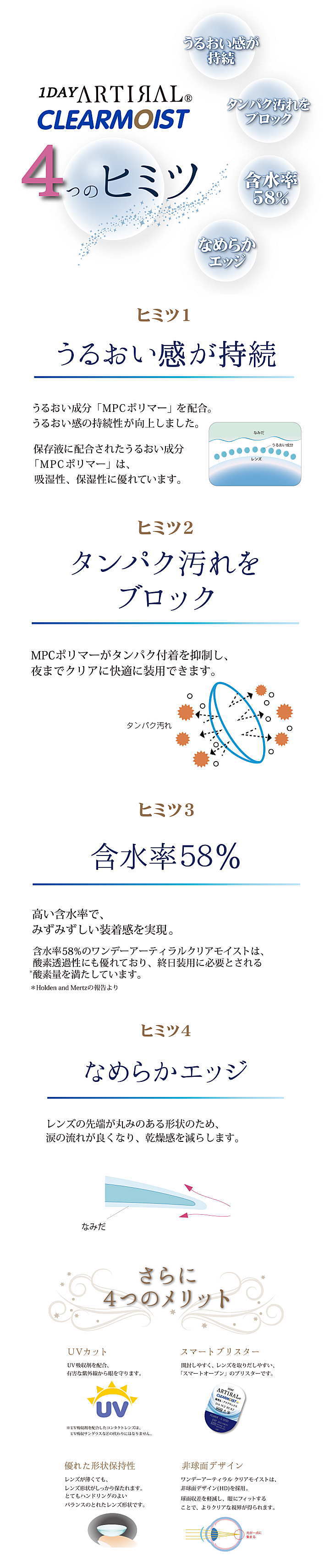 ワンデーアーティラルクリアモイストの特徴