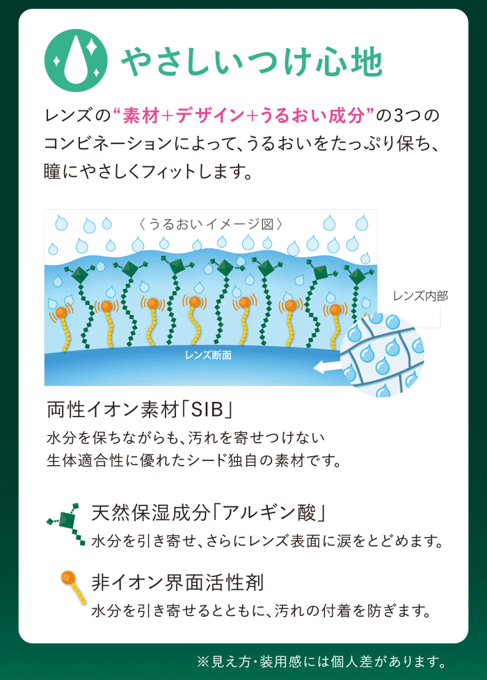 やさしい着け心地