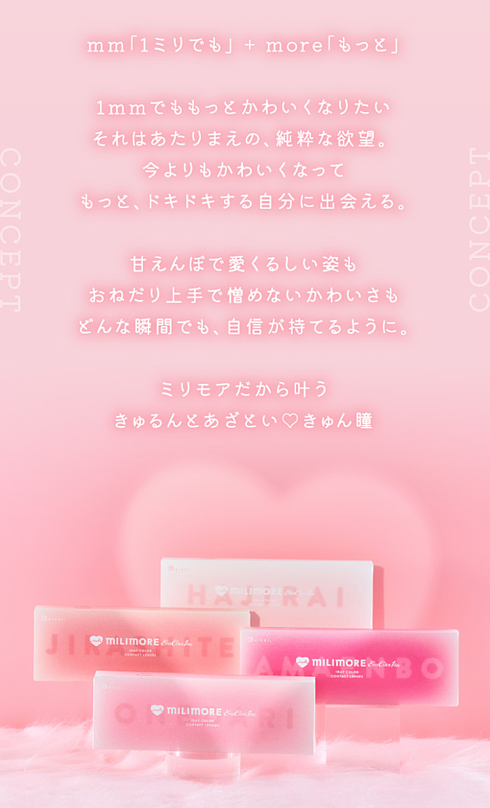 ミリモアのレンズコンセプト