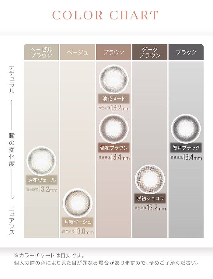 カイカkaica)のカラーチャート